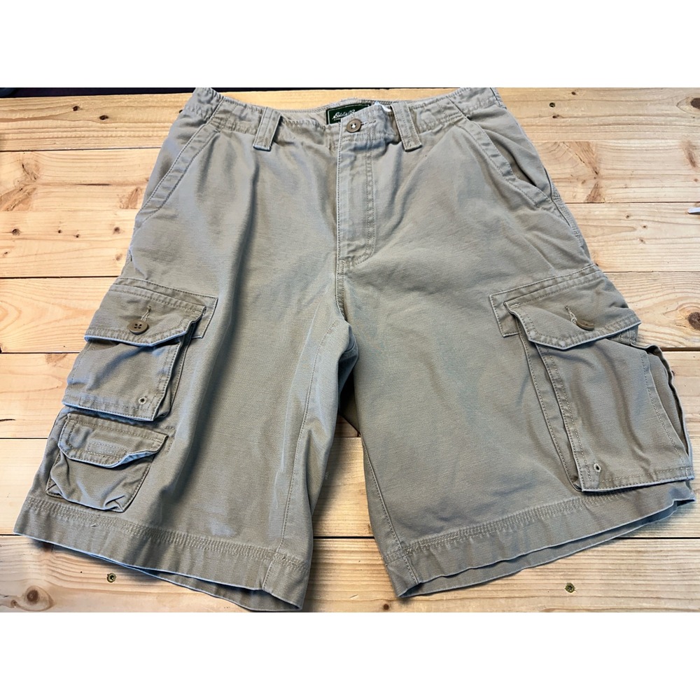 Eddie Bauer Cargo Shorts Outdoor Hiking Casual Utility Khaki Shorts Men's 31